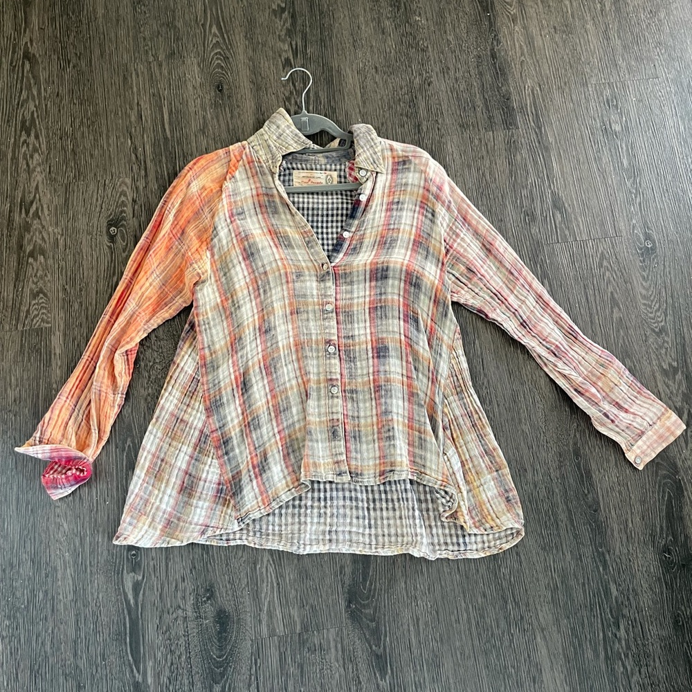 Artisan De Luxe x Free People plaid top